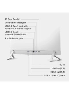 DELL Inspiron 7000 Series 27 Inch All-In-One Touchscreen Desktop, Core 7 150U Processor/32GB RAM/1TB SSD/2GB Nvidia GeForce MX570A Graphics/Windows 11 Home English/Arabic White  - Image 4