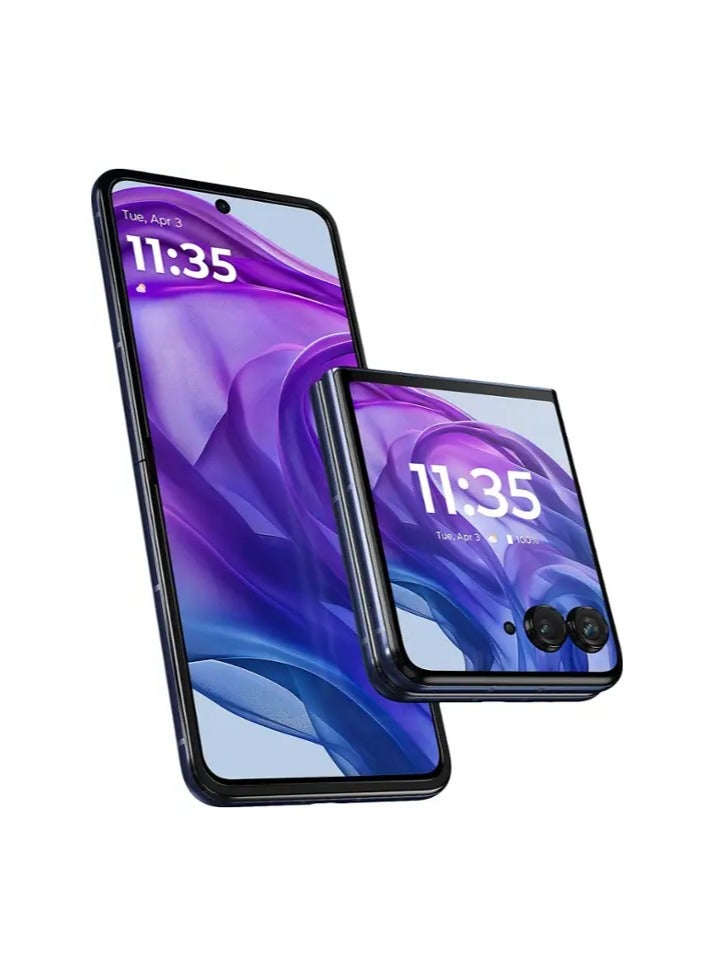موتورولا Motorola razr+ 2024 5G  6.9 Inch AMOLED OLED Display, 165Hz 2024 12G 256GB Midnight Blue, Unlocked  - Image 1