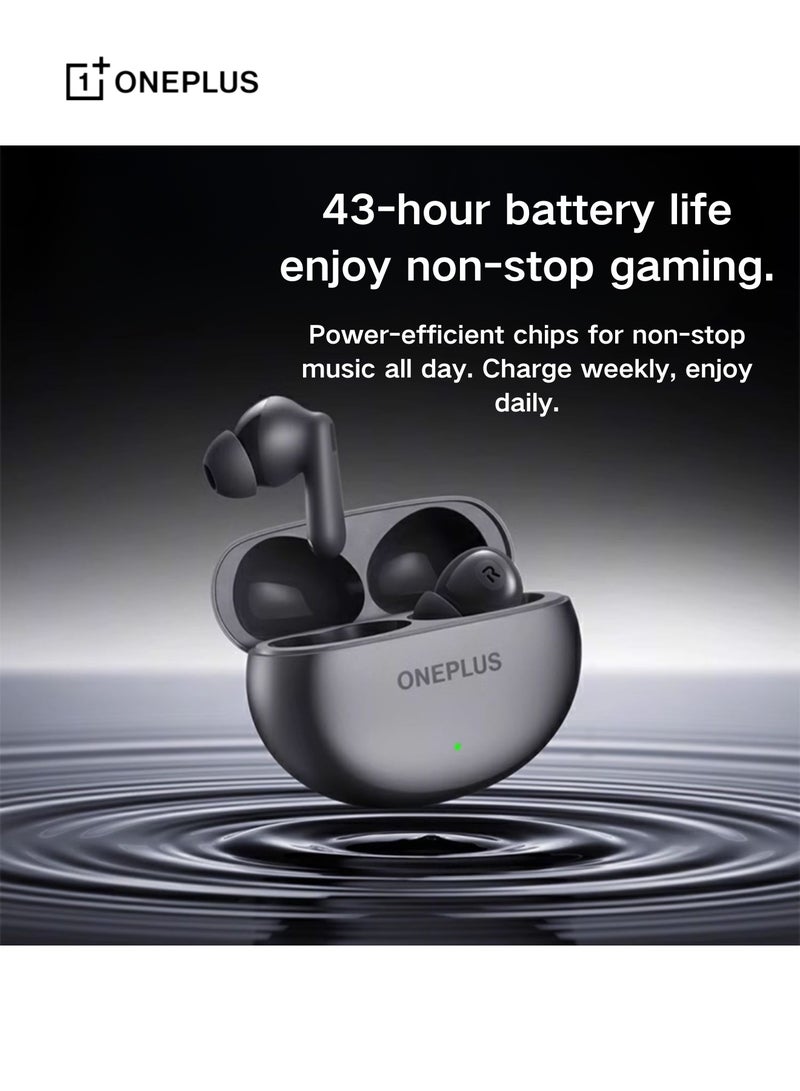OnePlus - Buds Ace 2 – Premium Wireless Earbuds with Extended Battery and Advanced Noise Cancellation Black - Image 1