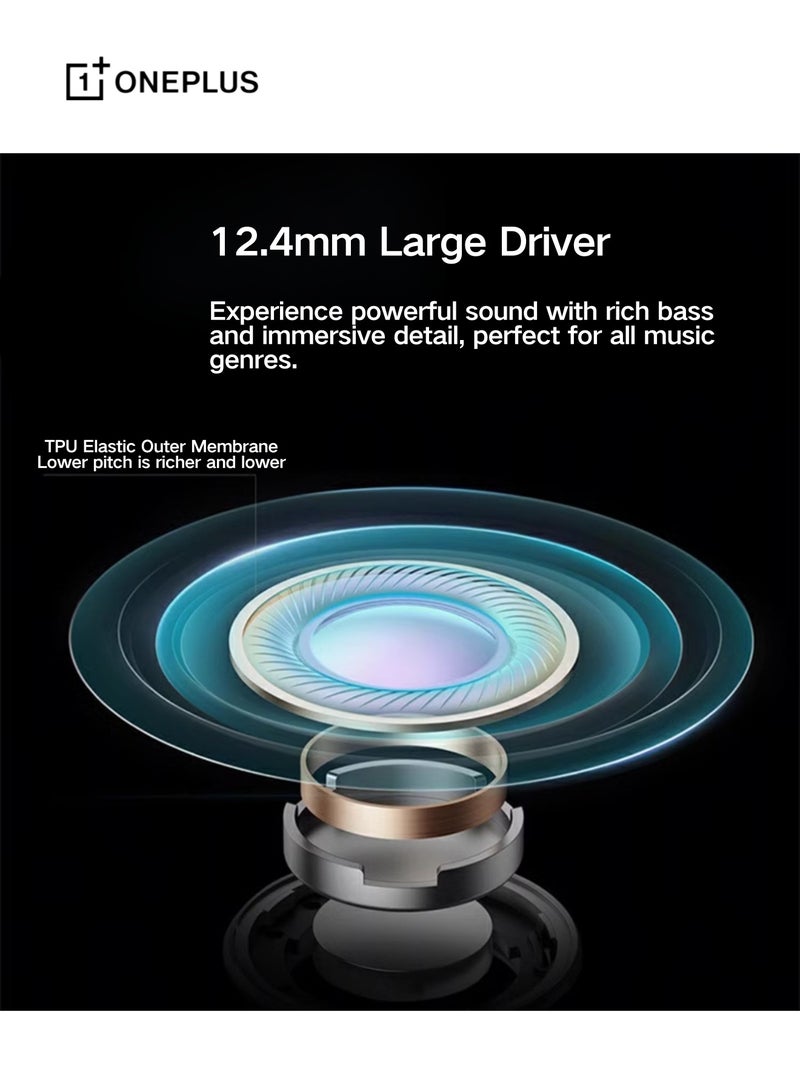 OnePlus - Buds Ace 2 – Premium Wireless Earbuds with Extended Battery and Advanced Noise Cancellation Black - Image 1