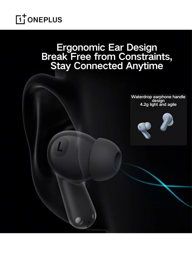 OnePlus - Buds Ace 2 – Premium Wireless Earbuds with Extended Battery and Advanced Noise Cancellation Black - Image 1