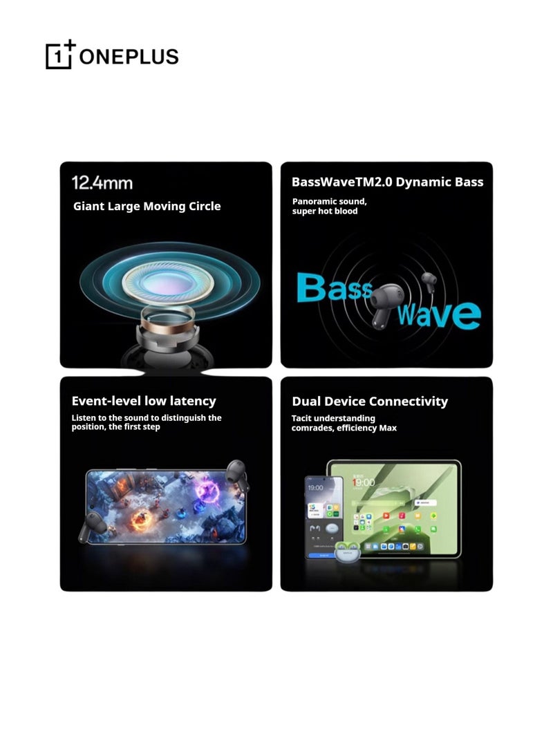 OnePlus Buds Ace 2 – Premium Wireless Earbuds with Extended Battery and Advanced Noise Cancellation Black - Image 5