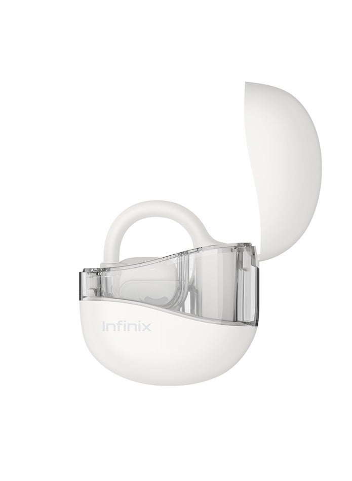 إنفينيكس - XBuds 3 Loop - XEOE01 : Bluetooth Open-ear Earbuds, Clear Calls & Sound with 4 Mics, Ai ENC Noise Cancellation, Long Battery life 36 hours, Wireless earphone, 1 Year Local Warranty White - Image 1