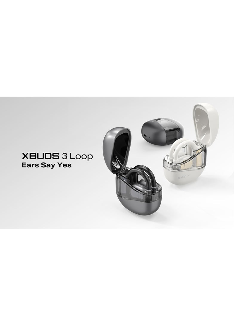 إنفينيكس - XBuds 3 Loop - XEOE01 : Bluetooth Open-ear Earbuds, Clear Calls & Sound with 4 Mics, Ai ENC Noise Cancellation, Long Battery life 36 hours, Wireless earphone, 1 Year Local Warranty White - Image 1
