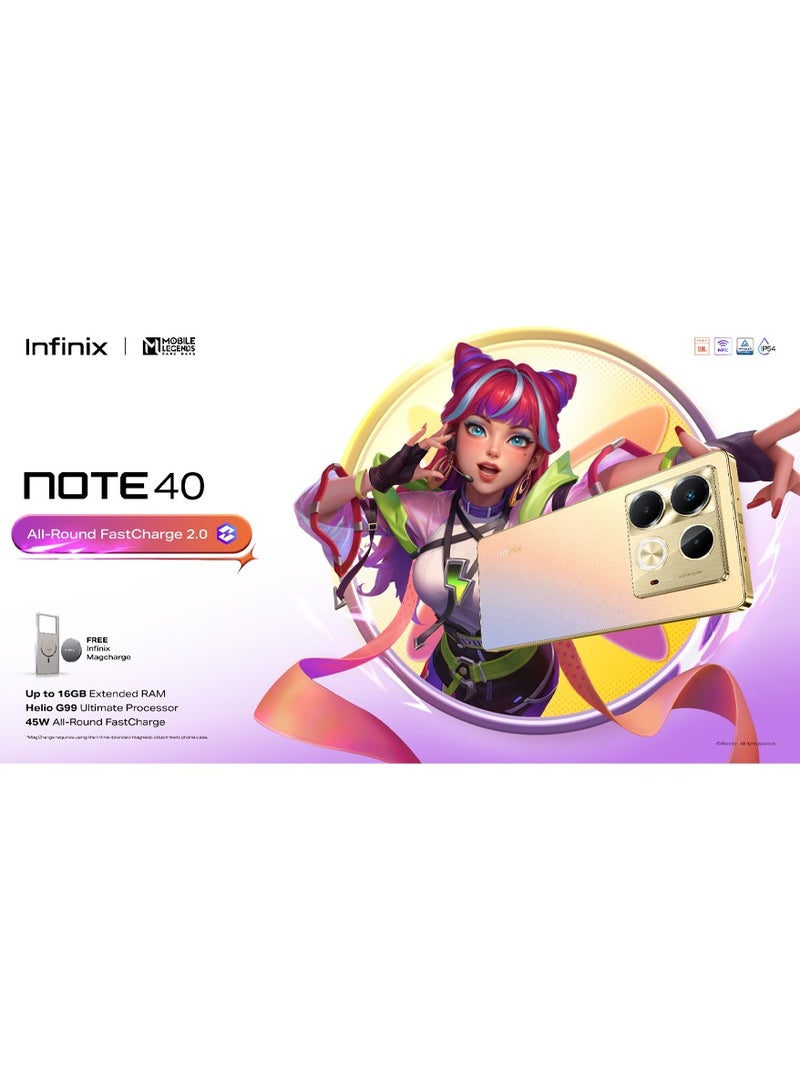 Infinix - NOTE 40 Pro 5G (Obsidian Black) | 8GB+256GB Global | Free MagPower Wireless Charger & Case | 108MP Cam | Dimensity 7020 | 120Hz AMOLED | 45W FastCharge | JBL Sound | NFC - Image 1