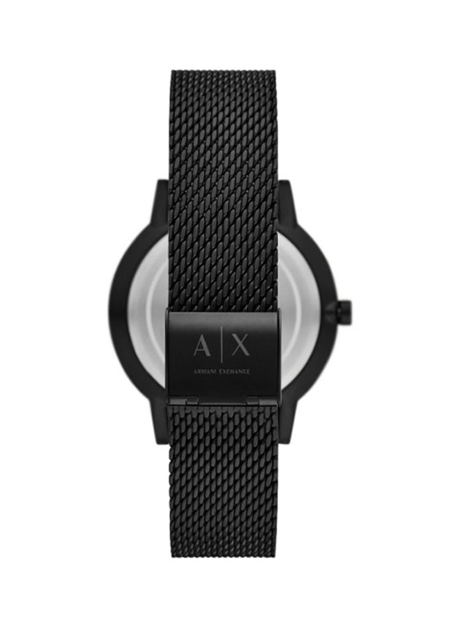 ارماني اكسشينج - Analog Round Stainless Steel Wrist Watch With Neck Chain - Image 1