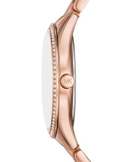 Michael Kors Women's Analog Round Stainless Steel Wrist Watch With Chain Set  - Image 2