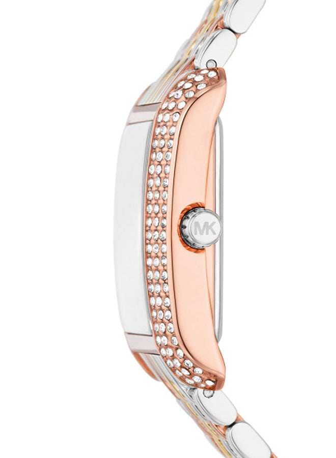 Women's Analog Rectangle Stainless Steel Wrist Watch