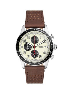 FOSSIL Men's Analog Round Leather Wrist Watch  - Image 1