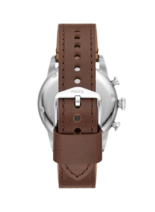 FOSSIL Men's Analog Round Leather Wrist Watch  - Image 3