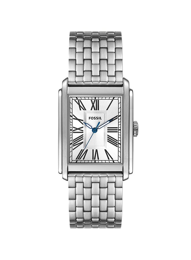 FOSSIL Men's Analog Rectangle Stainless Steel Wrist Watch  - Image 1