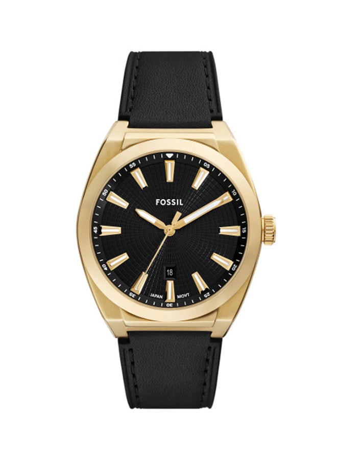 FOSSIL Analog Round Leather Wrist Watch  - Image 1