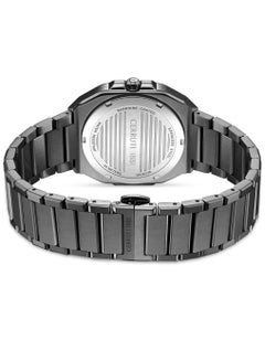 CERRUTI 1881 Men's Cerruti 1881 Leadri Multifunction Watch for Men - Squircle Case, Blue Dial, Rose Gold Line Indices  - Image 4