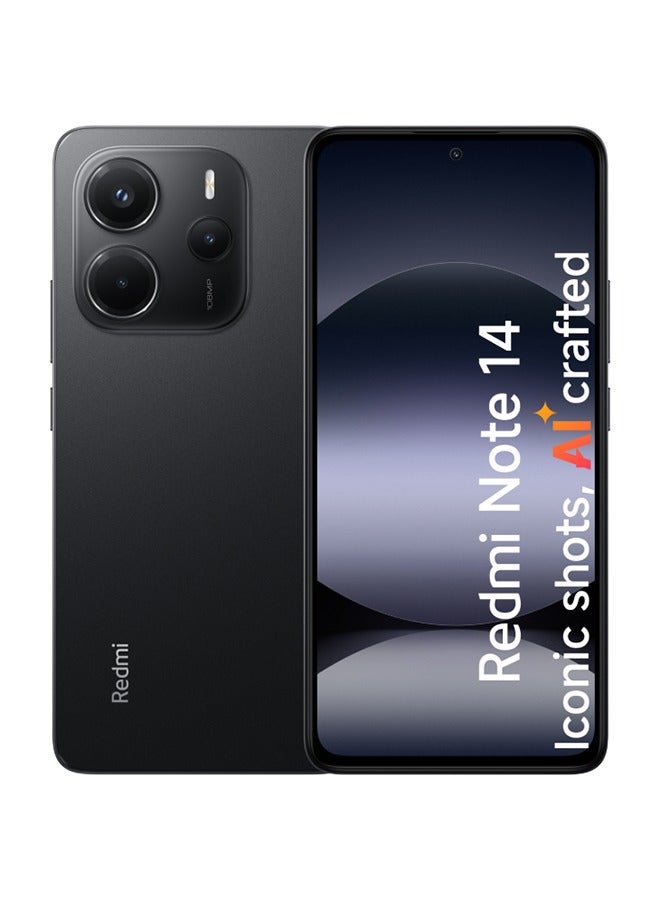 Xiaomi - Redmi Note 14 Dual SIM Midnight Black 8GB 128GB 4G - Middle East Version - Image 1