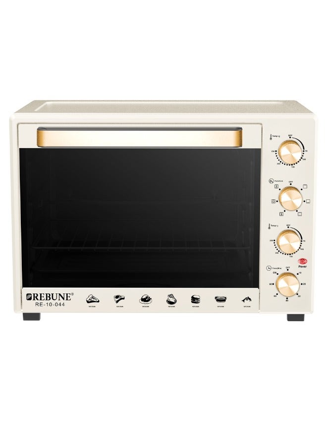 REBUNE 60L Electric Oven with 1900W Power – High Performance for Perfect Cooking Made Easy 60 L 1900 W RE-10-044 Gold 