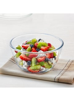 بوروسيل Borosilicate Round Glass Mixing Bowl Oven Safe Mixing Bowl Glass Serving Bowl 900 Ml Transparent  - Image 1