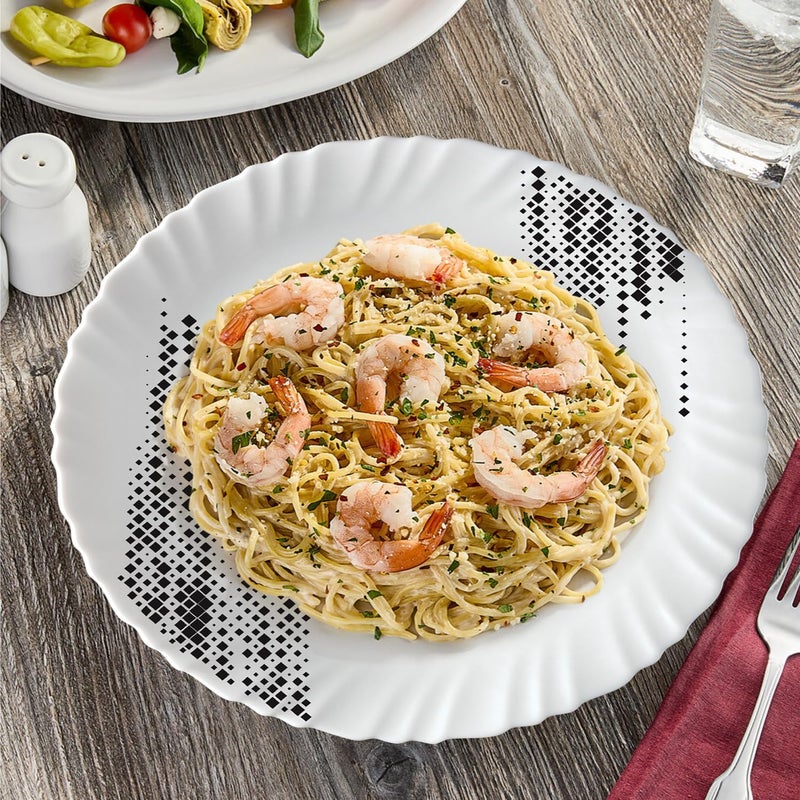 Borosil Larah Plano Opal Dinner Set, Slate, 12DSPL01-SL, 12 PC Set Slate - Image 4