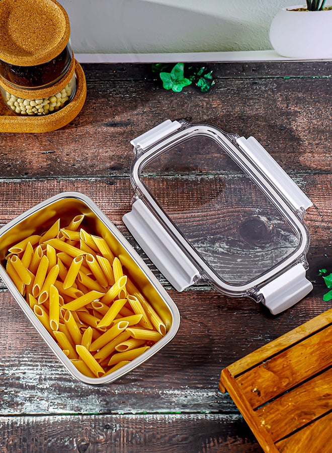 Royalford 600ml Stainless Steel Lunch Box Silver - Image 1