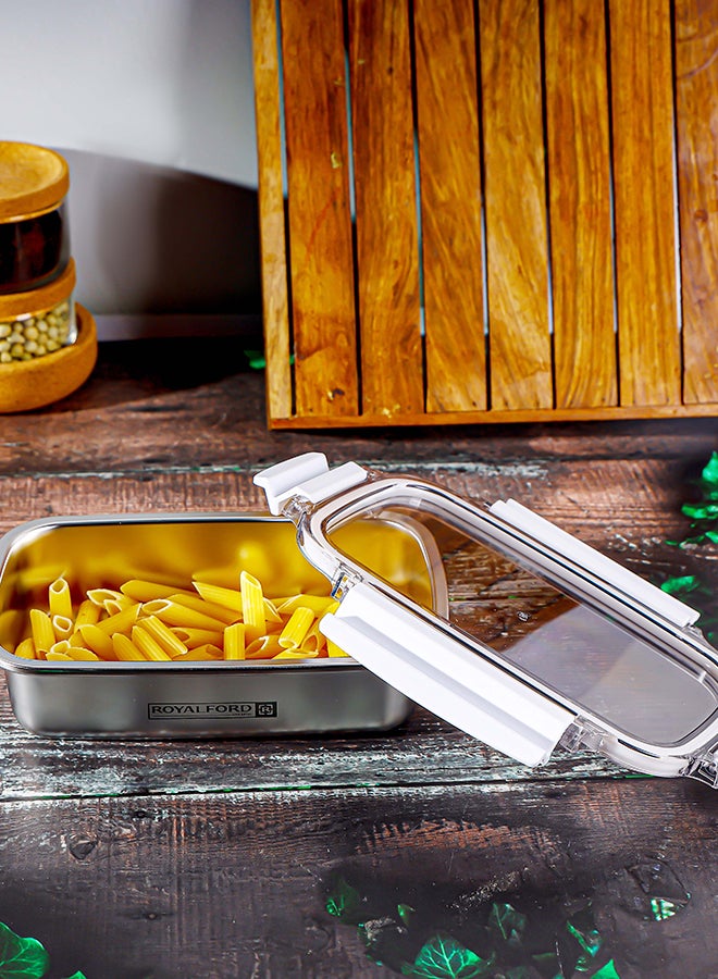 Royalford 600ml Stainless Steel Lunch Box Silver - Image 3