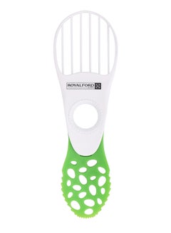 Royalford Royalford 5-in-1 Avocado Tool- RF10517| Perfect for Cutting, De-stoning and Slicing| Food-Grade, Premium-Quality Polymer| Ergonomic Design for Easy and Convenient Handling| Dishwasher Safe| Green White  - Image 1