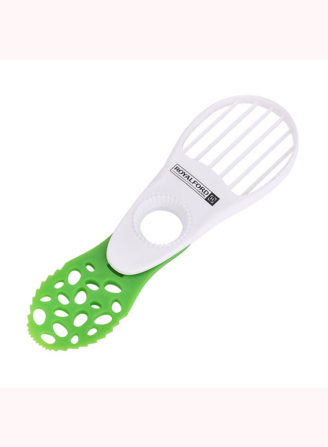 رويال فورد Royalford 5-in-1 Avocado Tool- RF10517| Perfect for Cutting, De-stoning and Slicing| Food-Grade, Premium-Quality Polymer| Ergonomic Design for Easy and Convenient Handling| Dishwasher Safe| Green White  - Image 3