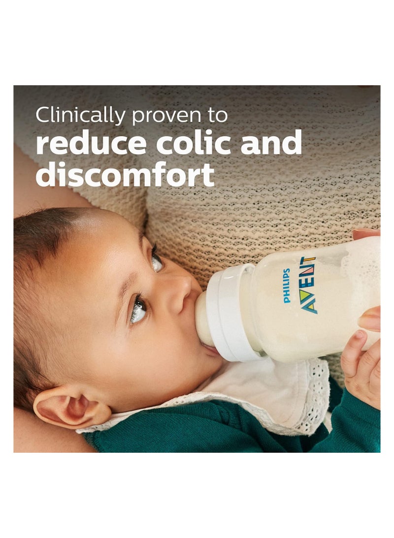 PHILIPS AVENT Anti Colic Baby Bottles, 330 ml, Pack of 4, Clear, 3m+  - Image 4