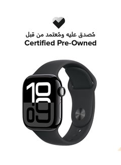Apple Certified Pre Owned - Watch Series 10 GPS 46mm Jet Black Aluminium Case (Damaged Packing) Black  - Image 1