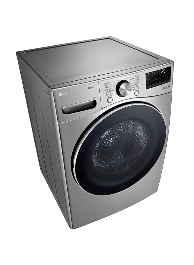 LG 18KG DUAL Inverter Dryer Condensing ThinQ WiFi Sensor Dry Stainless Silver RH18U8EVCW Stainless Silver  - Image 2