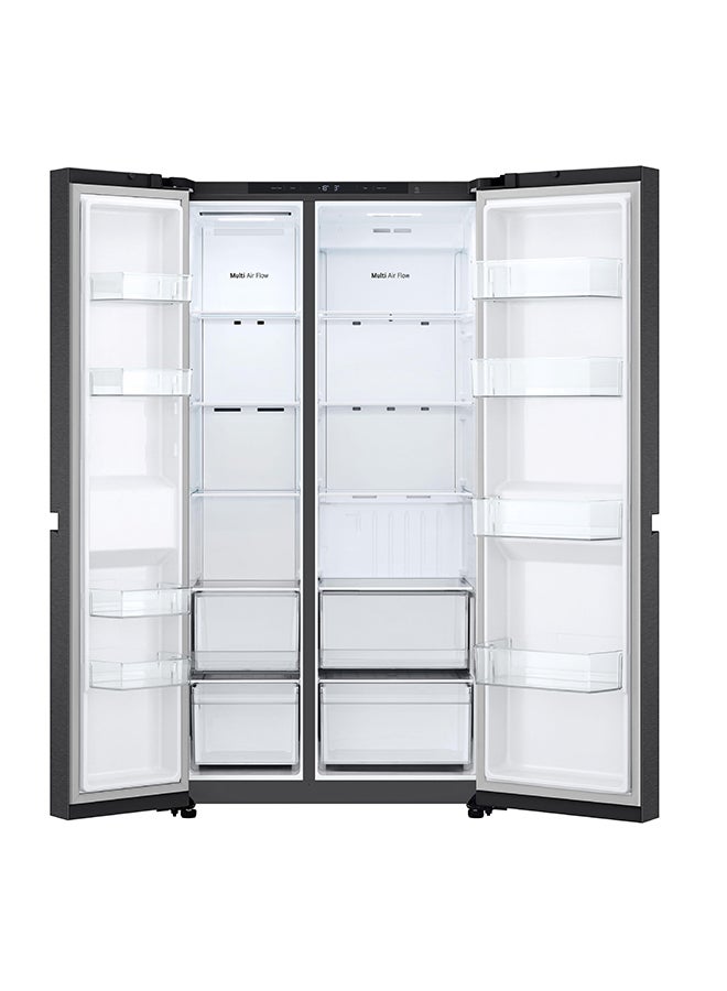 إل جي SBS Refrigerator 14.9 Cu.ft Freezer 8.3 Cu.ft Smart Inverter VCM Black LS25CBBMIK VCM Black  - Image 4