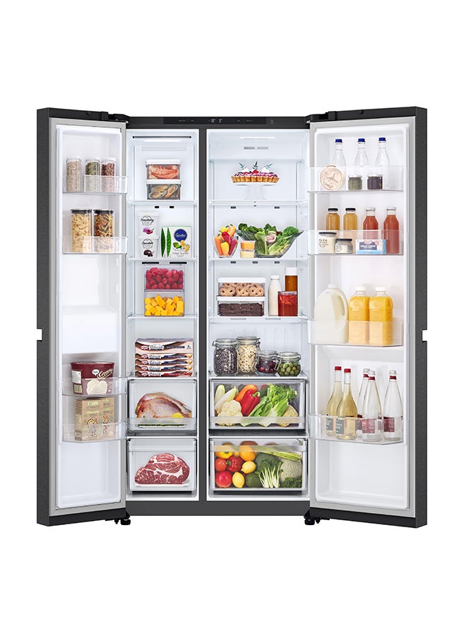 إل جي SBS Refrigerator 14.9 Cu.ft Freezer 8.3 Cu.ft Smart Inverter VCM Black LS25CBBMIK VCM Black  - Image 5