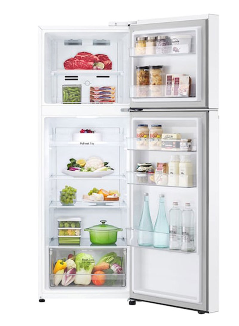 LG - Double Door Refrigerator, 335 Liters, 11.8 Cu. Ft.,Top Freezer 2.8 Cu.ft, Smart Inverter, Smart Diagnosis, LT13DBBWIV White LT13DBBWIV White - Image 2