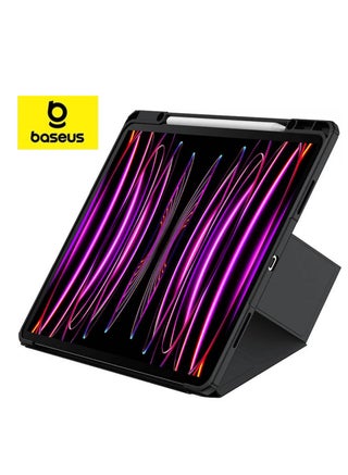 iPad Pro 11-inch (2024) Ultra Protective Case, Foldable Stand with Landscape & Portrait Modes, Lightweight & Anti-Slip PU Leather Cover, Built-in Pencil Holder, Auto Wake/Sleep Function, Multi-Angle Stand, Smart Cover, Durable & Stylish Design for All-Around Protection- Black iPad Pro 11”（2024）Case - Black - pnsku/N70150970V/45/_/1739192545/f792de9d-6f79-482f-9884-ed814ca9c211