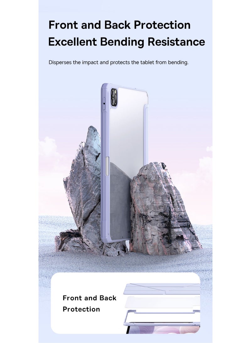 بيسوس حافظة حماية فائقة لجهاز iPad Pro مقاس 11 بوصة (2024) ، قاعدة قابلة للطي مع أوضاع عرض أفقية ورأسية ، غلاف جلد PU خفيف الوزن ومضاد للانزلاق ، حامل قلم مدمج ، وظيفة الاستيقاظ / النوم التلقائي ، قاعدة متعددة الزوايا ، غلاف ذكي ، تصميم متين وأنيق للحماية الشاملة - أسود - Image 4