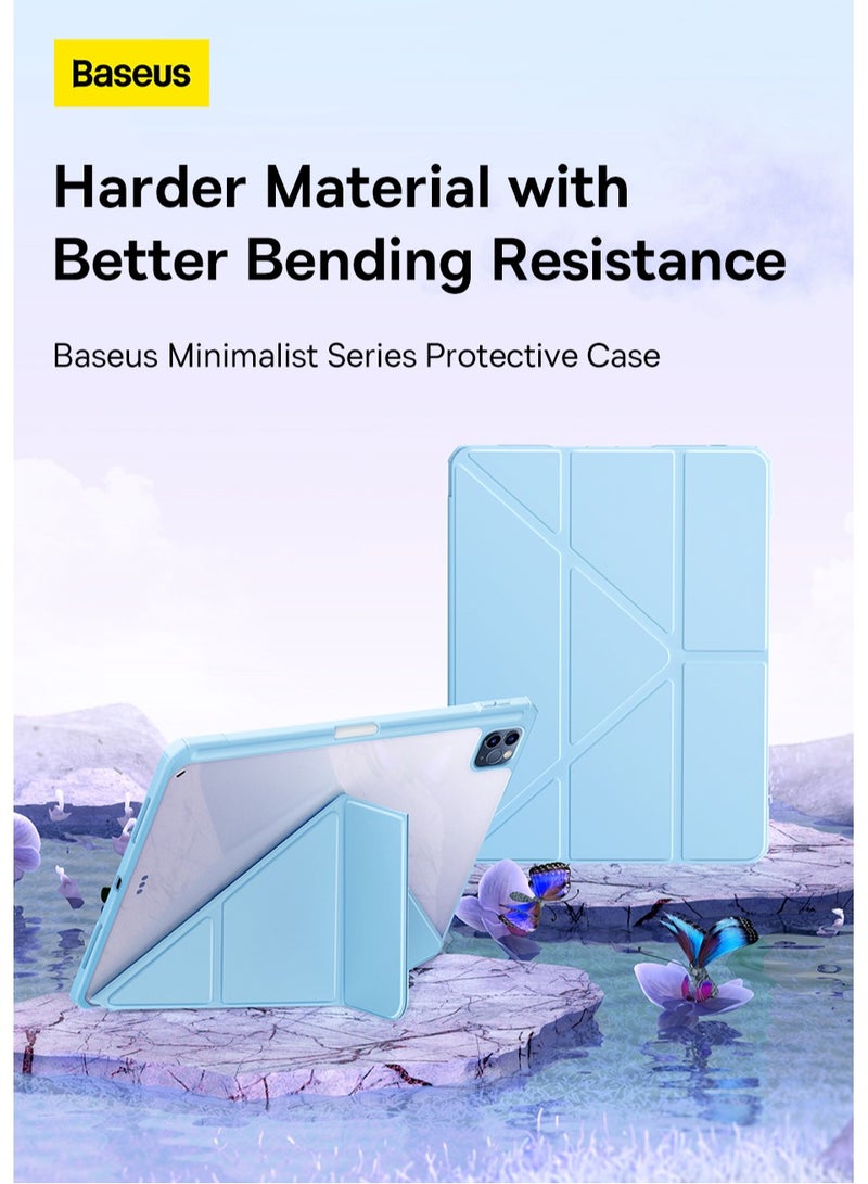 بيسوس حافظة حماية فائقة لجهاز iPad Pro مقاس 11 بوصة (2024) ، قاعدة قابلة للطي مع أوضاع عرض أفقية ورأسية ، غلاف جلد PU خفيف الوزن ومضاد للانزلاق ، حامل قلم مدمج ، وظيفة الاستيقاظ / النوم التلقائي ، قاعدة متعددة الزوايا ، غلاف ذكي ، تصميم متين وأنيق للحماية الشاملة - أسود - Image 2