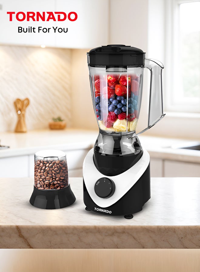 TORNADO Electric Blender 500 Watt, 1.5 Litre, Mill, Black  - Image 1