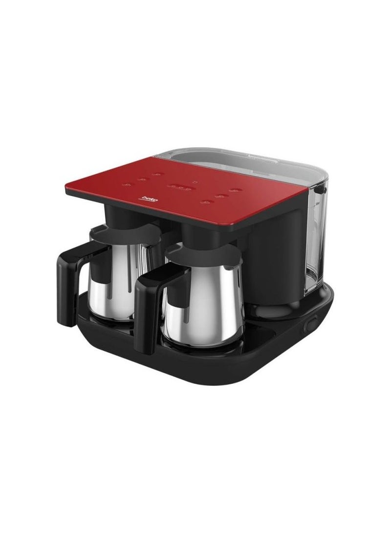 Beko Turkish Coffee Machine, 1100W, 3D Cooking, CookSense & Spinjet Technology, 6 Coffee Pot Capacity, Touch Control Panel, 1.5 L Water Tank 1.5 L 1100 W TKM8961K Red & Black - Image 1