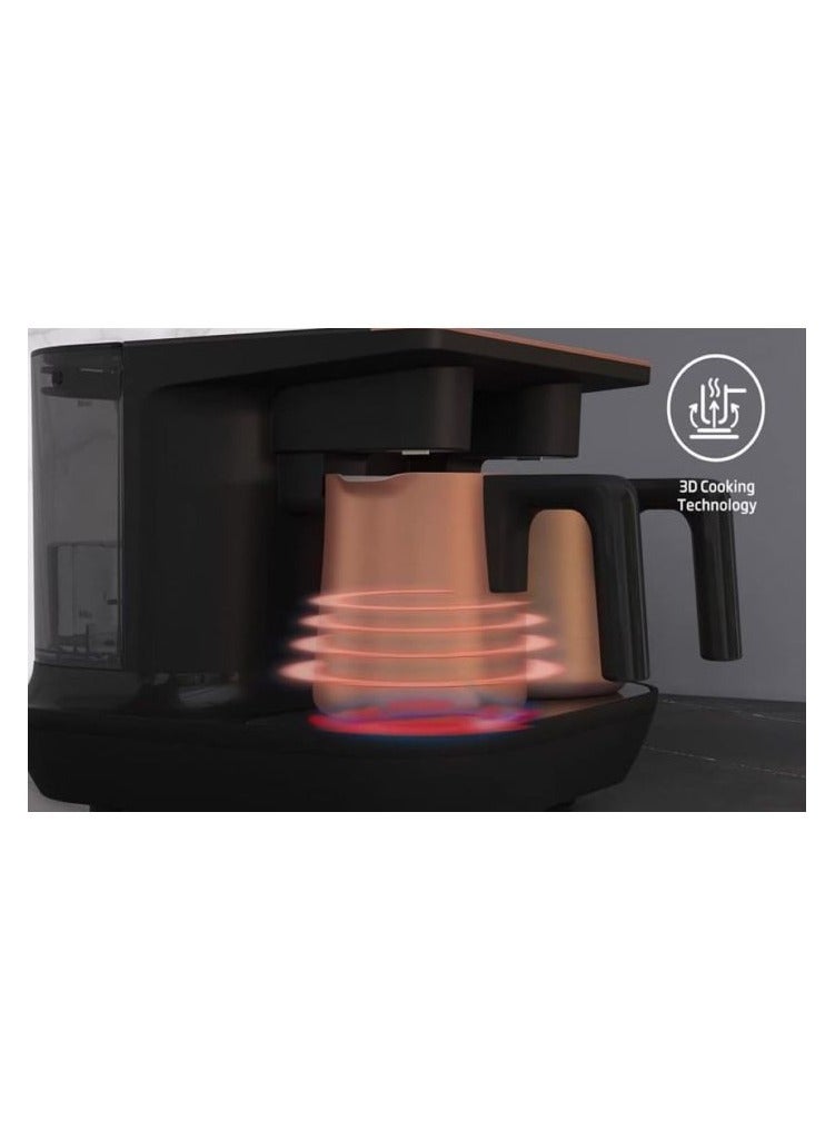 Beko Turkish Coffee Machine, 1100W, 3D Cooking, CookSense & Spinjet Technology, 6 Coffee Pot Capacity, Touch Control Panel, 1.5 L Water Tank 1.5 L 1100 W TKM8961K Red & Black - Image 5