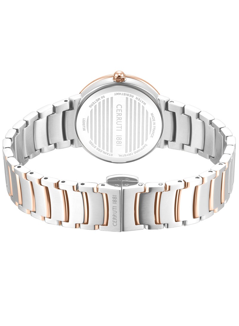 CERRUTI 1881 Women's Cerruti 1881 Filiano Analog Women's Watch - Brown Mother of Pearl Dial,, Rose Gold Topring  - Image 4