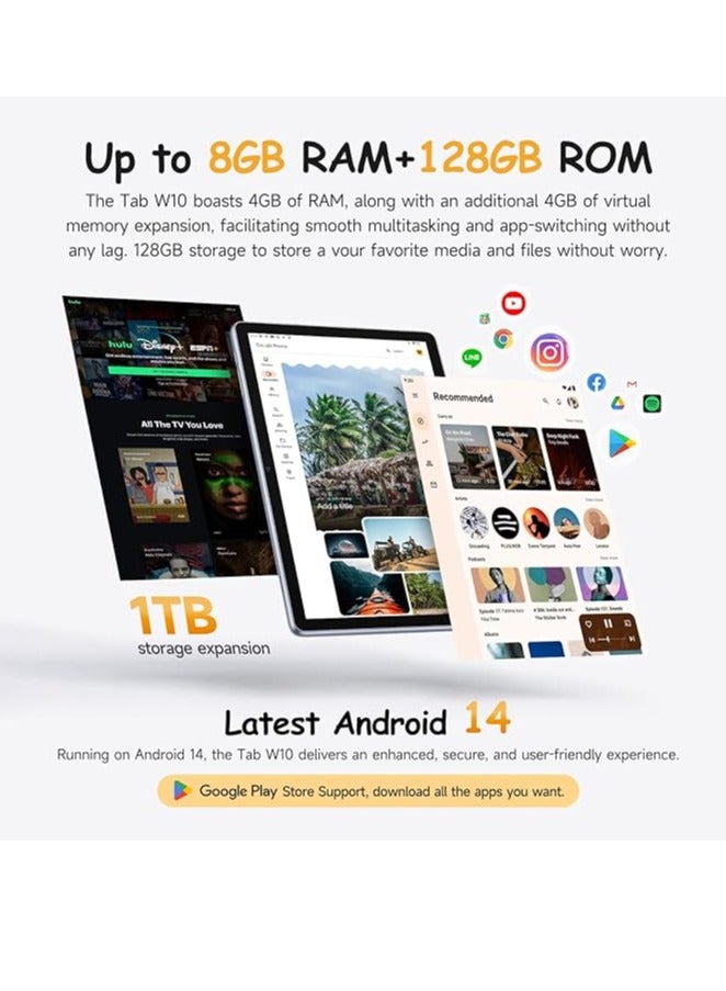 أوليفون - Ulefone W10 Tablet 10.1 inch | Android 14 | 6600mAh Battery | 4GB RAM 128GB ROM space  gray - Image 1