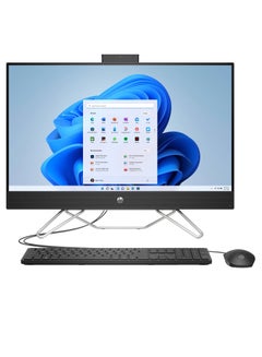 HP HP 27-CB1156NH All-In-One Desktop Computer, 27" FHD IPS Display, Intel Core i7-1255U, 8GB RAM, 512GB SSD, Intel Iris Xe Graphics, English Keyboard & Mouse, FreeDOS,  | 79Q94EA#BH5 English English silver  - Image 1