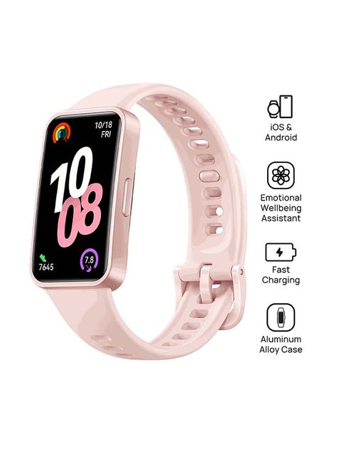 Band 10 Smartwatch, Compatible with iOS Android, Emotional Wellbeing Assistant, Fast Charging And Robust Battery Life, Comfortable Wearing, Pro-Level Sleep Analysis, Pink