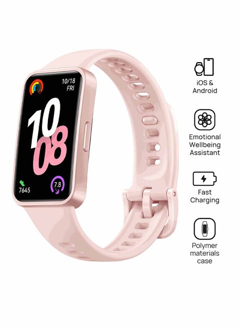 Band 10 Smartwatch, Compatible with iOS Android, Emotional Wellbeing Assistant, Fast Charging And Robust Battery Life, Comfortable Wearing, Pro-Level Sleep Analysis, Durable polymer case Pink