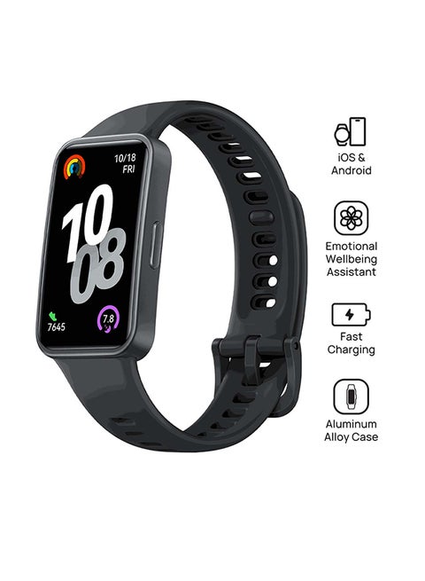 Band 10 Smartwatch, Compatible with iOS Android, Emotional Wellbeing Assistant, Fast Charging And Robust Battery Life, Comfortable Wearing, Pro-Level Sleep Analysis, Black
