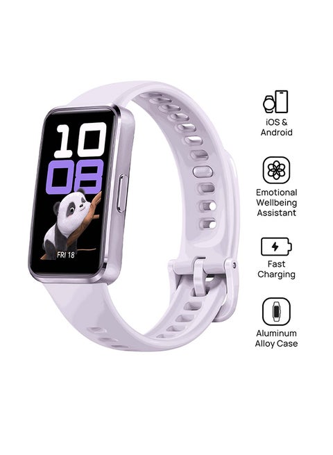 Band 10 Smartwatch, Metallic Design, iOS Android, Pro-Level Sleep Analysis, Fast Charging And Robust Battery Life, Sleek Aluminum Alloy Case Purple