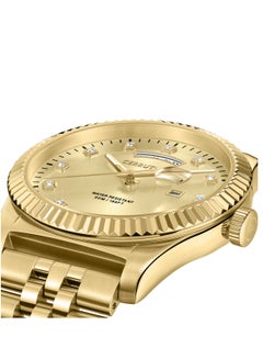 CERRUTI 1881 Women's Chienti  Watch - Champagne Sunray Dial, Swarovski Crystal Markers, Arabic date and day  - Image 3