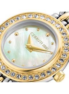 CERRUTI 1881 Women's Matera Analog Watch - White Mother of Pearl Dial, Two-Tone Bracelet  - Image 2