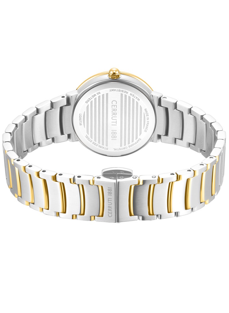 CERRUTI 1881 Women's Cerruti 1881 Filiano Women's Watch - Dark Green Mother of Pearl Dial, Gold Plated Topring, Bracelet  - Image 4