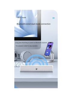 إتش بي WS1 Pro Wired Computer Speaker Bluetooth Speaker TV, Office Home Desktop Subwoofer Bluetooth / Wired Dual Mode(CN Version) White  - Image 2