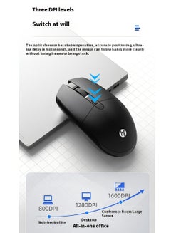 HP CS10L 2.4GHz Wireless Keyboard & Mouse Combo, Reliable Wireless Connection, Quiet Keys, Ergonomic Design for Business & Home Black  - Image 2
