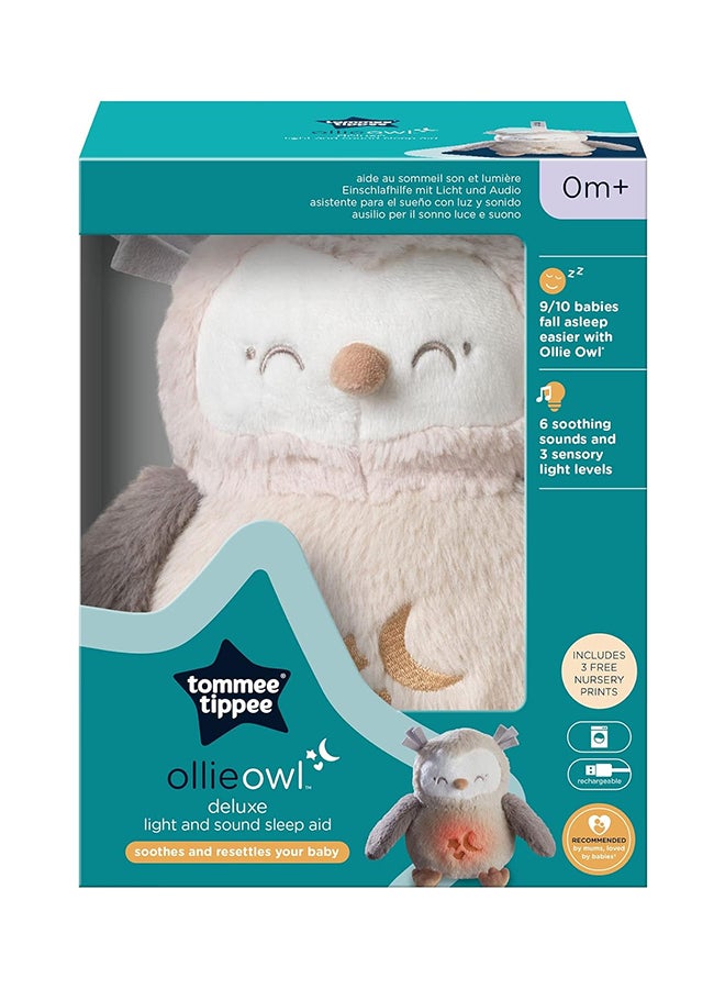 تومي تيبي Deluxe Baby and Toddler Sound and Light Sleep Aid with White Noise, CrySensor and Nightlight, USB-Rechargeable and Machine Washable, Ollie The Owl  - Image 2